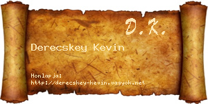 Derecskey Kevin névjegykártya